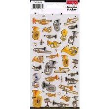 Taneks Tanex Kıds TNX-5123 Dekotarif Etiketler - Kabartmalı Damla Müzik Aletleri 4 - 1 Adet