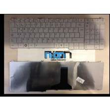 Nion Toshiba 6037B0047802 Uyumlu Laptop Notebook Klavye (Beyaz Tr)