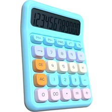 Milky Ada Toys Pastel Renkli Hesap Makinası 12 Haneli Otomatik Kapanan Aaa Pil ve ile Çalışma Hafızalı Işlem
