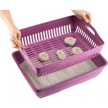 K-Yonlineticaret Süzgeçli Açık Kedi Tuvaleti