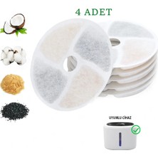 Petsi Aktif Karbon Yedek Filtre 4 Adet (Kiwi KPF-10550 Su Pınarı Uyumlu)