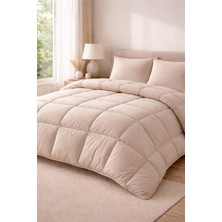 Ecem Home Bej Çift Kişilik Mikrofiber Silikon Yorgan