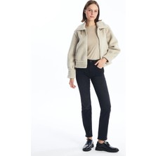 LC Waikiki Siyah Straight Fit Kadın Jean Pantolon