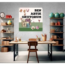 Deko Gonya Ben Artık Okuyorum Fotoğraf Panosu Branda 100X100