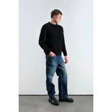 Bol Kesim Dokulu Fitilli  Triko Kazak