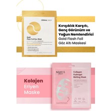 Seoul Dermal Kolajen İçerikli Şeffaflaşan Eriyen Maske 34 gr ve Gold Göz Altı Maskesi 4 gr Seti