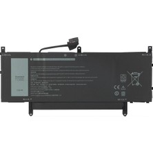 Retro Dell Latitude 15 9000 (9520 2-In-1) Uyumlu Batarya Pil 4 Cell- Model-1 
