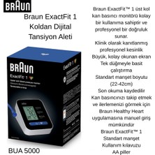 Braun Exactfit 1 Bua 5000 Üst Koldan Ölçer Tansiyon Aleti Siyah