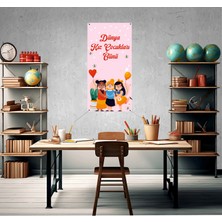Deko Gonya Dünya Kız Çocukları Günü Fotoğraf Panosu Branda 100X200