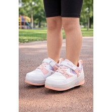 Minibonito Patenli Cırtlı Işıklı Spor Ayakkabısı 4 Tekerlekli Paten –ışıkları On/off Tuşlu