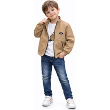 İrem Çocuk Giyim Erkek Çocuk Çapraz Fermuar Cep Detaylı Hakim Yaka Ceket Uzun Kol Badi Kot Pantolonlu Üçlü Takım