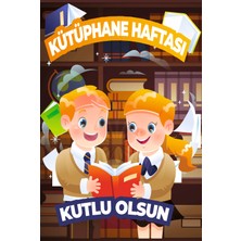 Deko Gonya Kütüphane Haftası Fotoğraf Panosu Branda 100X150