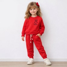 Bebolly Ikili Takım Beep Baskılı Uzun Kol Beli Lastikli Mevsimlik Eşofman Takımı