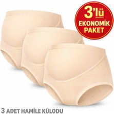 Qulat Yüksek Bel Hamile Külodu 3’lü Set – Karma Renk (Siyah/beyaz/ten)