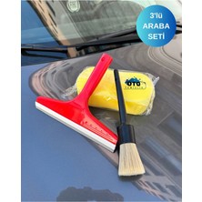 Euroist 3'lü Araba Temizlik ve Detay Seti | Oto Cam Çekçek, Detay Fırçası, Araba Süngeri