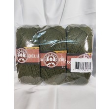 Ören Bayan Deluxıa Haki Yeşil El Örgü Ipi (3 Adet) - Renk: 077