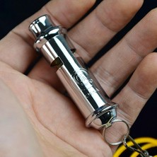 Meli Collection Hayat Kurtaran Metal Imdat Düdüğü - Kamp, Av ve Deprem Için Ultra Yüksek Sesli Anahtarlık