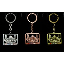 K-Yonlineticaret Metal Ayasofya Anahtarlık Kare Tasarım
