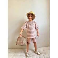 Yiğit Butik Yigit Butik Keten Kumaş Erkek Çocuk Şortlu Takım