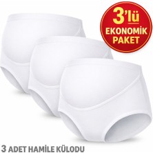 Qulat Yüksek Bel Hamile Külodu 3’lü Set – Karma Renk (Siyah/beyaz/ten)