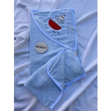 bebexy Martı Desenli Mavi Havlu