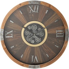 Mudo Home DARK BROWN DUVAR SAATİ 63CM