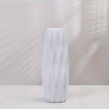 El Yapımı Taş Tozu Dekoratif Tekli Vazo Hediyelik Modern Salon ve Ev Dekorasyon Objesi