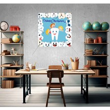Deko Gonya Dişlerimi Fırçalıyorum Fotoğraf Panosu Branda 100X100