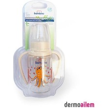 Bambino Silikon Kiraz Uçlu Kulplu Cam Biberon 125 ml Krem B015