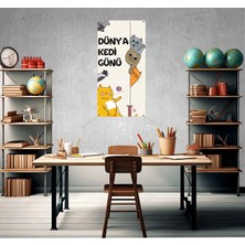 Deko Gonya Dünya Kedi Günü Fotoğraf Panosu Branda 100X200