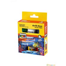 Nusrat Bilişim Nova Color Akrilik Boya Sise 6 Li 17 ml NC-2006