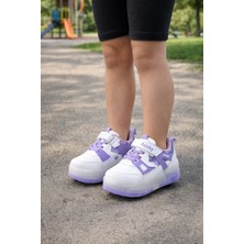 Minibonito Patenli Cırtlı Işıklı Spor Ayakkabısı 4 Tekerlekli Paten –ışıkları On/off Tuşlu