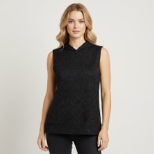 Bonbon Kadın Dantel Kolsuz Kapşonlu Tshirt BB2325