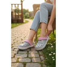 Moda Fiesta Gri Cross Terlik – Ortopedik, Kaymaz Taban, Günlük Ev & Bahçe Terliği