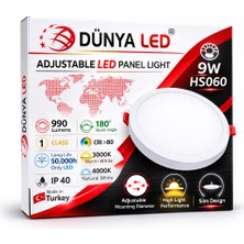 Dünya Led 9W 4000K Ayarlanabilir Gömme Spot