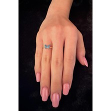 Fiyonk Kuyumculuk 14 Ayar Altın Firuze Taşlı Kelebek Yüzük