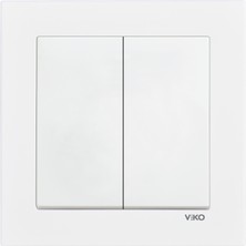 Viko Karre 55 Beyaz Dual Anahtar Komple C1 - 90940044
