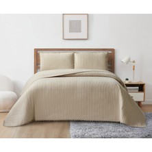 Venedik Çift Kişilik Yatak Örtüsü - Bej