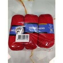 Ören Bayan Trend Kırmızı El Örgü Ipi (3 Adet) - Renk: 144