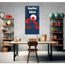 Deko Gonya Gaziler Günü Fotoğraf Panosu Branda 100X200