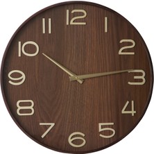 Mudo Home DARK WOOD DUVAR SAATİ 50CM