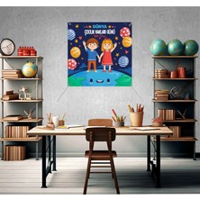 Deko Gonya Dünya Çocuk Hakları Günü Fotoğraf Panosu Branda 100X100