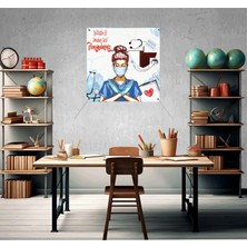 Deko Gonya Hemşireler Haftası Şefkatin Eli Umudun Sesi Hemşirelerimiz Temalı Fotoğraf Panosu Branda 100X100