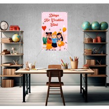 Deko Gonya Dünya Kız Çocukları Günü Fotoğraf Panosu Branda 100X150