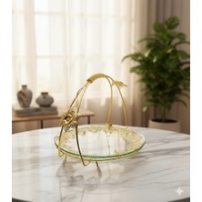 Akmetal Ferforje Model Kulplu Bayram Şekerlik Çikolatalık Gold