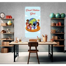 Deko Gonya Çocuk Hakları Günü Fotoğraf Panosu Branda 100X200