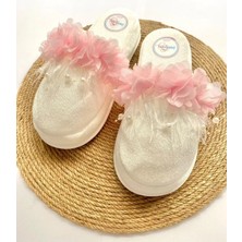 İrembaby Anne Lohusa Pembe Çiçekli Incili Lohusa Terliği