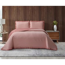 Roma Çift Kişilik Yatak Örtüsü - Pudra