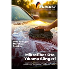 Euroist Mikrofiber Makarna Mop Oto Yıkama Süngeri – Ultra Yumuşak, Araç Temizleme Süngeri (1 Adet)