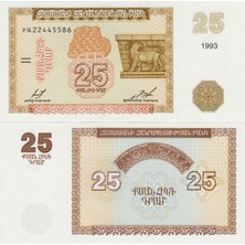 Banknoting Ermenistan 25 Dram 1993 Çil.